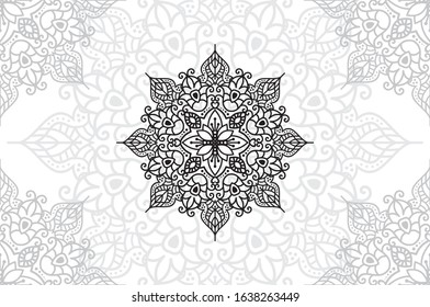 Flower Mandala. Vintage decorative elements. Oriental pattern, vector illustration.