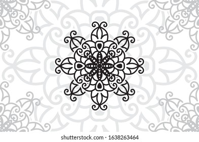 Flower Mandala. Vintage decorative elements. Oriental pattern, vector illustration.