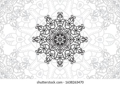 Flower Mandala. Vintage decorative elements. Oriental pattern, vector illustration.