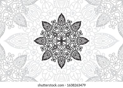 Flower Mandala. Vintage decorative elements. Oriental pattern, vector illustration.