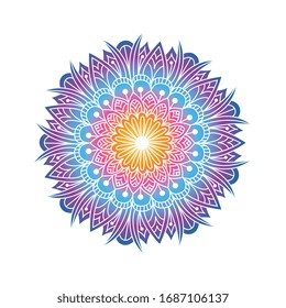 Flower Mandala. Vintage decorative elements. Oriental pattern, vector illustration. Islam, Arabic, Indian, moroccan,spain, turkish, pakistan, chinese, mystic, ottoman motifs. Coloring book page