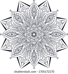 Blume Mandala. Vintage dekorative Elemente. Orientalisches Muster, Vektorillustration. Islam, arabisch, indisch, marokkanisch, spain, türkisch, pakistanisch, chinesisch, mystisch, ottomanisch. Farbige Buchseite. Ramad