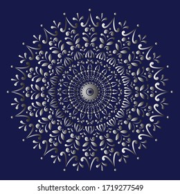 Flower Mandala. Vintage decorative elements. Oriental drawing, vector illustration.