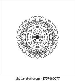 Flower Mandala. Vintage decorative elements. Oriental pattern, vector illustration.
