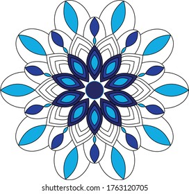 Flor Mandala. Elementos decorativos de época. Patrón oriental, ilustración vectorial.