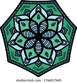 Flower Mandala. Vintage decorative elements. Oriental pattern, vector illustration. Islam, Arabic, Indian, moroccan,spain, turkish, pakistan, chinese, mystic, ottoman motifs. Coloring book page.