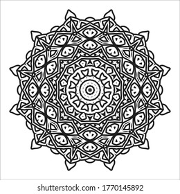 Blume Mandala. Vintage dekorative Elemente. Orientalisches Muster, Vektorgrafik. Islam, arabisch, indisch, marokkanisch, spain, türkisch, pakistanisch, chinesisch, mystisch, ottomanisch. Farbbuchseite