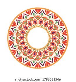 Flower Mandala. Vintage decorative elements. Oriental pattern, vector illustration. 