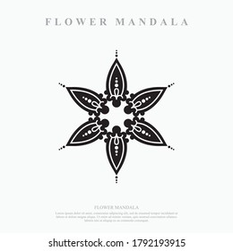 Flower Mandala. Vintage decorative elements. Oriental pattern, vector illustration.
