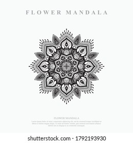 Flower Mandala. Vintage decorative elements. Oriental pattern, vector illustration.