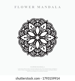 Flower Mandala. Vintage decorative elements. Oriental pattern, vector illustration.