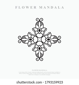 Flower Mandala. Vintage decorative elements. Oriental pattern, vector illustration.