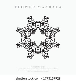 Flower Mandala. Vintage decorative elements. Oriental pattern, vector illustration.