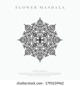 Blume Mandala. Vintage dekorative Elemente. Orientalisches Muster, Vektorgrafik.