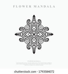 Flower Mandala. Vintage decorative elements. Oriental pattern, vector illustration.