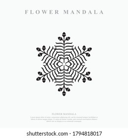 Blume Mandala. Vintage dekorative Elemente. Orientalisches Muster, Vektorgrafik.