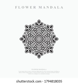 Flower Mandala. Vintage decorative elements. Oriental pattern, vector illustration.