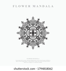Flower Mandala. Vintage decorative elements. Oriental pattern, vector illustration.