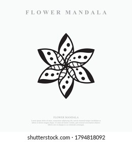Flor Mandala. Elementos decorativos de época. Patrón oriental, ilustración vectorial.