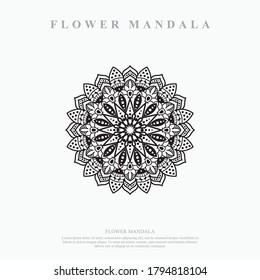 Flower Mandala. Vintage decorative elements. Oriental pattern, vector illustration.