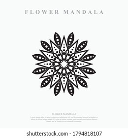 Flower Mandala. Vintage decorative elements. Oriental pattern, vector illustration.