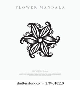 Flower Mandala. Vintage decorative elements. Oriental pattern, vector illustration.