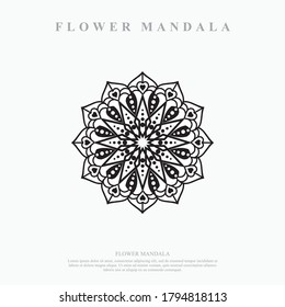 Flower Mandala. Vintage decorative elements. Oriental pattern, vector illustration.