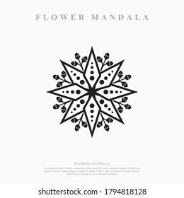 Blume Mandala. Vintage dekorative Elemente. Orientalisches Muster, Vektorgrafik.