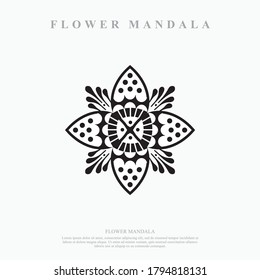 Flower Mandala. Vintage decorative elements. Oriental pattern, vector illustration.