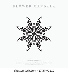 Flower Mandala. Vintage decorative elements. Oriental pattern, vector illustration.