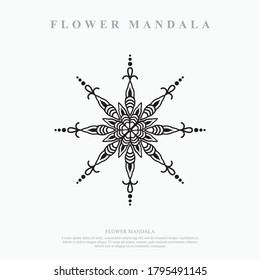 Flower Mandala. Vintage decorative elements. Oriental pattern, vector illustration.