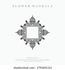 Flower Mandala. Vintage decorative elements. Oriental pattern, vector illustration.