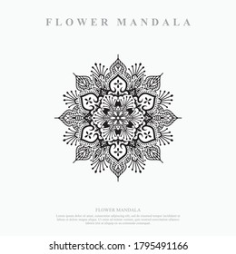 Flower Mandala. Vintage decorative elements. Oriental pattern, vector illustration.