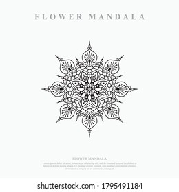 Flower Mandala. Vintage decorative elements. Oriental pattern, vector illustration.