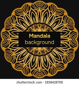 Flor Mandala. Elementos decorativos de época. boda de lujo, concepto de moda de belleza, tarjetas de fiesta de vacaciones reales. Ilustración del vector