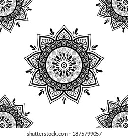 Blume Mandala. Vintage dekorative Elemente. Orientalisches Muster, Vektorgrafik. Islam, arabisch, indisch, marokkanisch, spain, türkisch, pakistanisch, chinesisch, mystisch, ottomanisch. Farbbuchseite