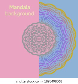 Flower Mandala. Vintage decorative elements. Oriental pattern. Vector illustration.