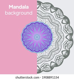 Flor Mandala. Elementos decorativos de época. Patrón oriental. Ilustración vectorial.
