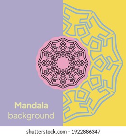 Flower Mandala. Vintage decorative elements. Oriental pattern. Vector illustration.