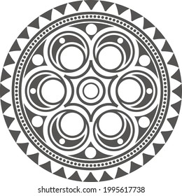 Mandala de flores, elementos decorativos vintage, ilustración vectorial. Conjunto de etiquetas de círculo étnico vectorial, vector