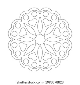 Flower Mandala. Vintage decorative elements. Oriental pattern, vector illustration. Islam, Arabic, Indian, moroccan,spain, turkish, pakistan, chinese, mystic, ottoman motifs. Coloring book page