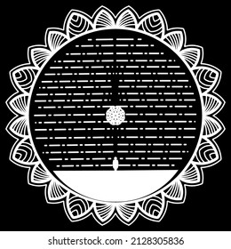 Flor Mandala. Elementos decorativos de época. Patrón oriental