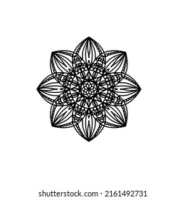 Flower Mandala. Vintage decorative elements. Oriental pattern, vector illustration. Islam, Arabic, Indian, moroccan,spain, turkish, pakistan, chinese, mystic, ottoman motifs. Coloring book page