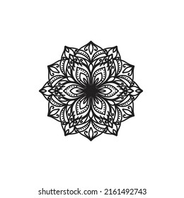 Flower Mandala. Vintage decorative elements. Oriental pattern, vector illustration. Islam, Arabic, Indian, moroccan,spain, turkish, pakistan, chinese, mystic, ottoman motifs. Coloring book page