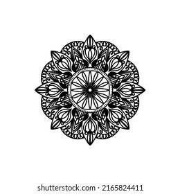 Flower Mandala. Vintage decorative elements. Oriental pattern, vector illustration. Islam, Arabic, Indian, moroccan,spain, turkish, pakistan, chinese, mystic, ottoman motifs. Coloring book page