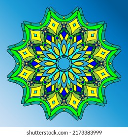 Blume Mandala. Vintage dekorative Elemente. Orientalisches Muster, Vektorgrafik. Islam, arabisch, indisch, marokkanisch, spain, türkisch, pakistanisch, chinesisch, mystisch, ottomanisch. Farbbuchseite