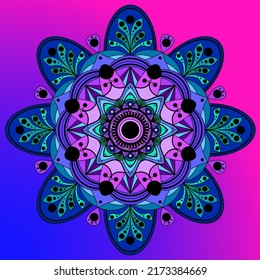 Flor Mandala. Elementos decorativos de época. Patrón oriental, ilustración vectorial. Islam, árabe, indio, marroquí, españa, turco, pakistán, chino, místico, otomano. página del libro de coloreado