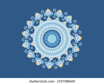 Flower mandala vintage decorative elements, floral background design