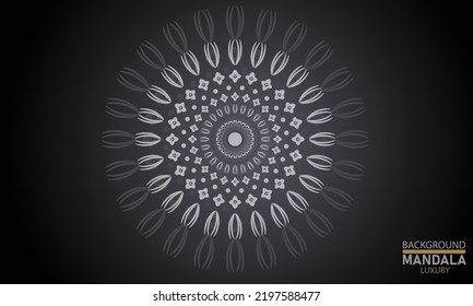 Blumenmandala Vintage dekorative Elemente, floraler Hintergrund-Design