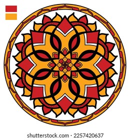 Flower Mandala. Vintage decorative elements. Oriental pattern, vector illustration. Islam, Arabic, Indian, Moroccan, Spain, Turkish, Pakistan, Chinese, mystic, and ottoman motifs. Coloring book page